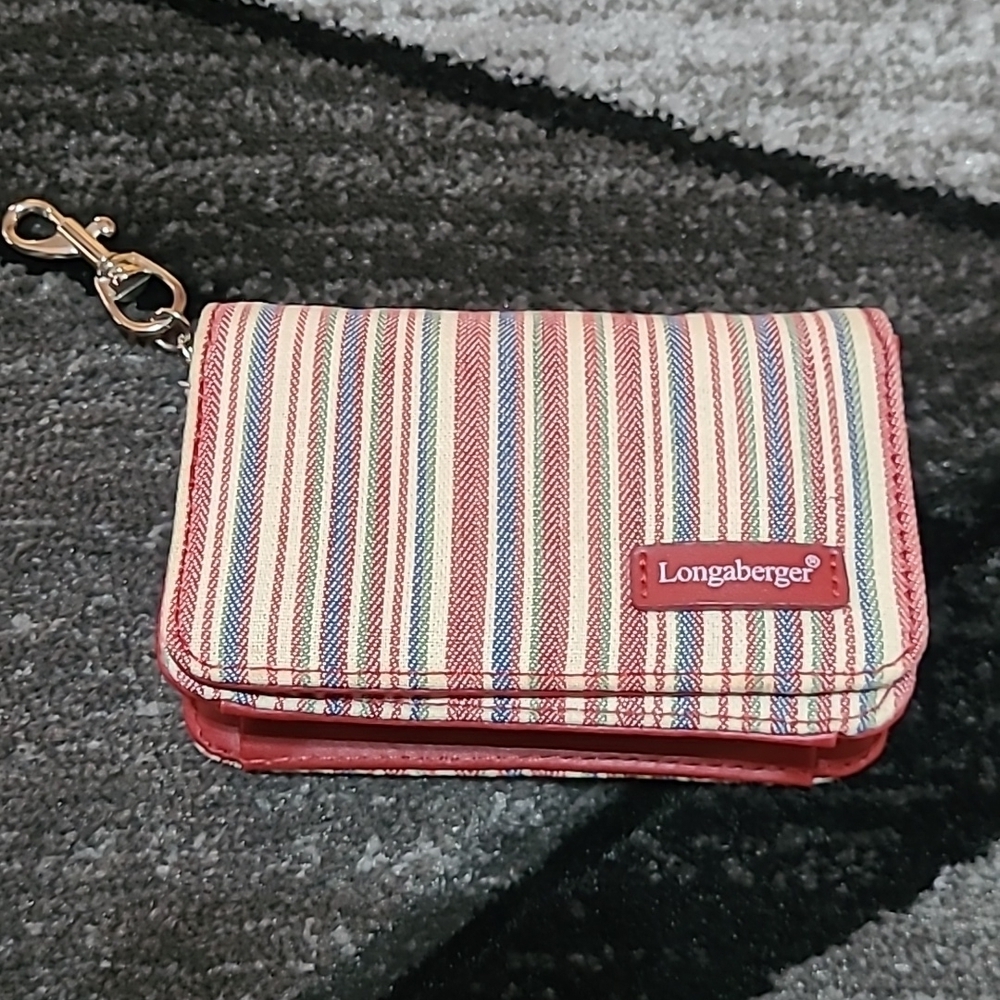 Vintage Longaberger Keychain Mini Wallet Coin Purse PRICE FIRM